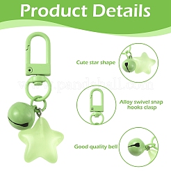 12 шт. 6-х цветные подвесные украшения в виде звезд из смолы&nbsp;HJEW-YW00236