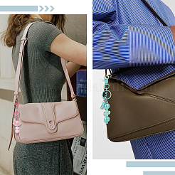 12шт брелок для ключей из сплава 12 цветов с бусинами&nbsp;KEYC-SC0001-45