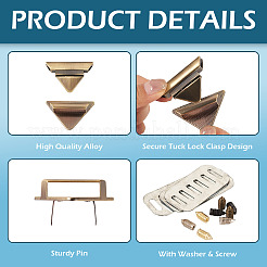 4 сумка 4 цвета цинковый сплав поворотный замок застежка для сумки кошелек защелка PURS-TA0001-03