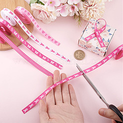 5 рулон 5 стиля полиэстеровая волна/лента с принтом для осведомленности о раке груди OCOR-PH0004-22