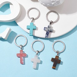 Брелки из смешанных синтетических и натуральных драгоценных камней&nbsp;KEYC-JKC00729
