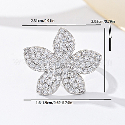 Женские кольца на палец из латуни с микропаве и кубическим цирконием&nbsp;YY3691-5