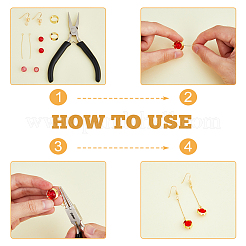 80шт 4-х стилевая стойка с покрытием из латуни с бусинами&nbsp;KK-HY0003-02