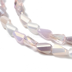 Стеклянные бусины с гальваническим покрытием  EGLA-P065-01A-02