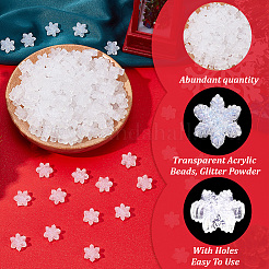 200 шт. Прозрачные акриловые бусины OACR-HY0001-14