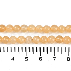 Нити бусин из натурального желтого кальцита G-B125-D01-01