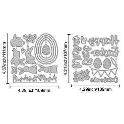 Ostern Thema Kohlenstoffstahl Stanzformen Schablonen&nbsp;DIY-WH0309-3445