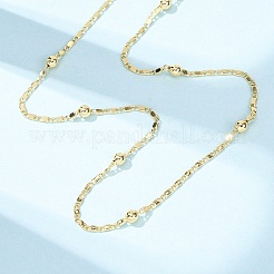 Цепочки из овальных звеньев с круглыми шариками из латуни толщиной 1.5 мм&nbsp;NJEW-H086-02G