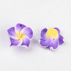 Handgemachten Polymer Clay 3 d Blume Plumeria Perlen&nbsp;CLAY-Q192-12mm-M
