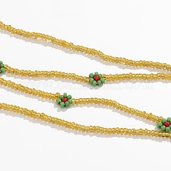 Богемный цветок стеклянные бусины цепи на талию живот для женщин FS-WG02566-03