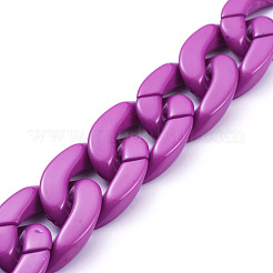 Catene di cordoli in acrilico opaco fatto a mano&nbsp;AJEW-JB00564-03