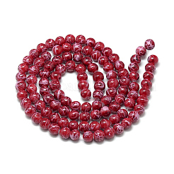 Строковые стеклянные бусины в нитях&nbsp;DGLA-S115-8mm-L13