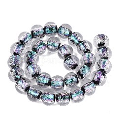 Perles à la main en verre de feuille brins&nbsp;FOIL-Q002-01A-02