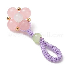 Décorations de pendentifs en verre imitation jade tissé avec peinture cuite&nbsp;HJEW-JM03148-03