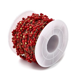 Цепи из нержавеющей стали 304 ручной работы с бусинами CHS-L031-08G-05