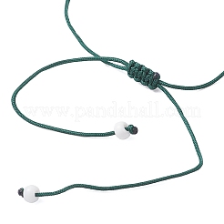 Bracelets tressés en perles de jade malaisien naturel pour hommes et femmes&nbsp;BJEW-MZ00208-04