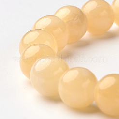 Jade naturel perles rondes bracelets extensibles&nbsp;BJEW-L594-A05
