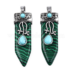 Синтетического малахита подвески&nbsp;G-S292-05C