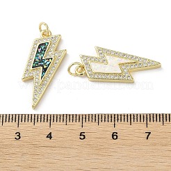 Латунные микропаве прозрачные подвески с фианитом KK-C045-27G