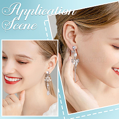 Латунные клипсы серьги KK-SP0001-26P