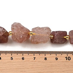 Необработанные грубые натуральные клубничные бусины из кварца G-Z087-B18