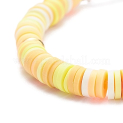 4pcs ensemble de bracelets extensibles heishi surfeur en argile polymère faits à la main&nbsp;BJEW-JB07756-03