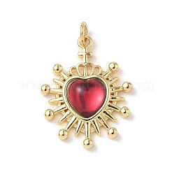 Подвески сердце латуни KK-D426-16G