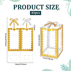 Faltbare Geschenkverpackungsboxen aus transparentem PVC mit Herzdruck&nbsp;CON-WH0085-192C-01