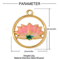 Подвески из нержавеющей стали 304 с эмалью&nbsp;STAS-OY006-31G
