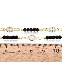 Латунные овальные звенья из кубического циркония CHC-T018-20A-G