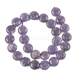 Натуральный лепидолит / пурпурный слюдяный камень бисер пряди&nbsp;G-L648-B09-15mm