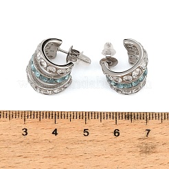 Orecchini a bottone in acciaio inossidabile 304 con micro pavé di zirconi cubici per donna&nbsp;SA-CBAABBA-14P