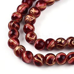 Выпечка окрашенные стеклянные бусины пряди&nbsp;DGLA-N010-6mm-07