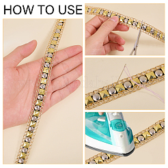 2.5 Yards Legierung Kette Nieten zurück Kleber Kleidung&nbsp;DIY-CA0006-98A-PG