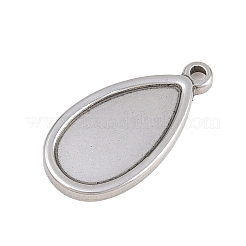 Cabochon-Fassungen für Anhänger aus Edelstahl 304&nbsp;STAS-D264-08E-P