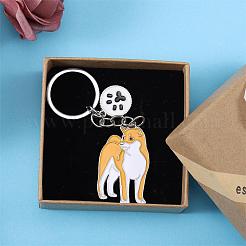 Wewaysmile собака брелок для ключей автомобильный брелок для ключей брелок для питомца милый брелок для ключей с собакой портативный металлический брелок подарок для любителя домашних животных день рождения щенок тематические вечеринки принадлежности (собака акита) JX804A