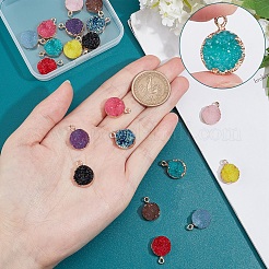 20 шт. 10 цвета гальванические подвески из смолы&nbsp;RESI-SC0001-56LG