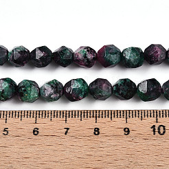 Окрашенные натуральные кунжутные нитки из бисера яшмы G-T139-8mm-47F