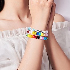 1200шт 2 стиля 3 цвета непрозрачные и прозрачные акриловые европейские бусины OACR-SZ0001-27