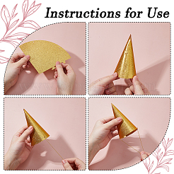 32 шт. Детская праздничная шляпа на день рождения из двухцветной бумаги&nbsp;DIY-FH0010-26