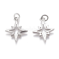 Латунные микропаве прозрачные подвески с фианитом&nbsp;X-ZIRC-O035-22P