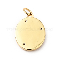 Подвески из латуни с покрытием из прозрачного кубического циркония KK-H431-51G