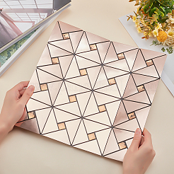 Quadratische Mosaik-Aluminium-Kunststoff selbstklebende Wandaufkleber&nbsp;DIY-WH0257-15B