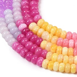 Нити градиентных бусин из натурального белого нефрита&nbsp;G-NH0006-A09-01