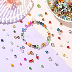 1000 шт. 3 вида стеклянных бусин-ронделей GLAA-CJC0009-09C