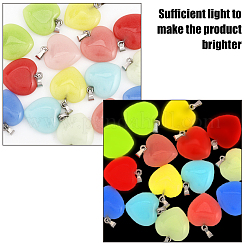 16 шт. подвески из синтетического светящегося камня двух цветов G-CA0001-69