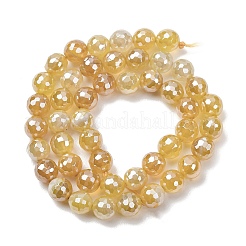 Chapelets de perles en agate naturelle électrolytique&nbsp;G-B191-A07-8mm-08