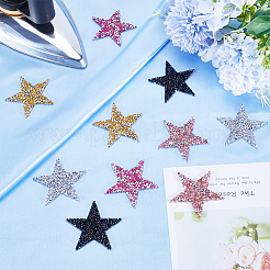 10шт 5 цвета звезды исправление горный хрусталь DIY-GF0009-02