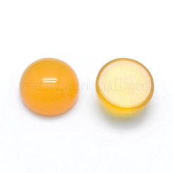 天然石瑪瑙カボション  フラットラウンド  染め＆加熱  8x3~4mm&nbsp;G-E492-H-08