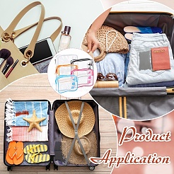 5 шт. 5-х цветные прозрачные ПВХ пластиковые косметички ABAG-GF0001-32